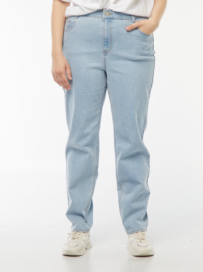 Jeans mom a vita alta - L34 Blu - Kiabi