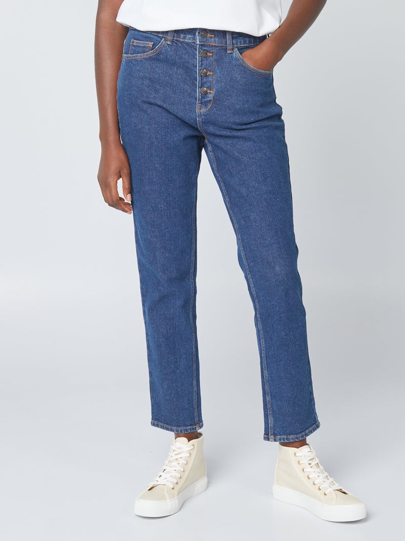 Jeans mom a vita molto alta - L30 BLU - Kiabi