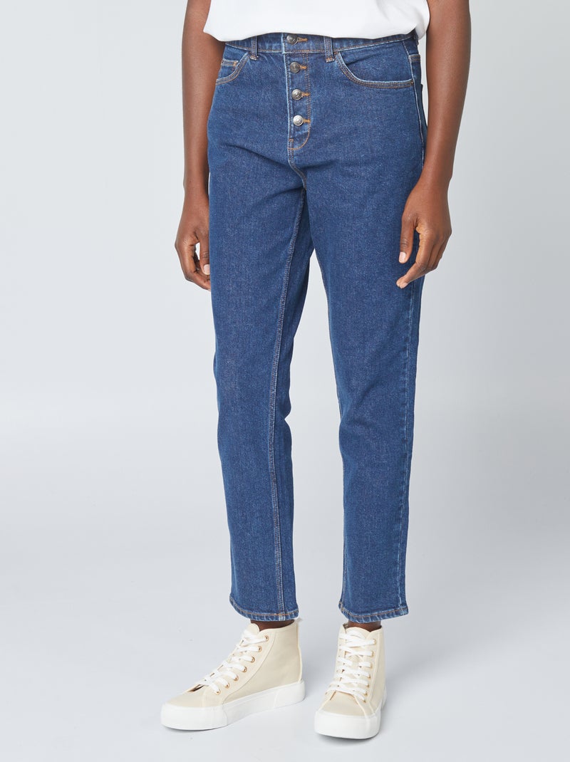 Jeans mom a vita molto alta - L30 BLU - Kiabi