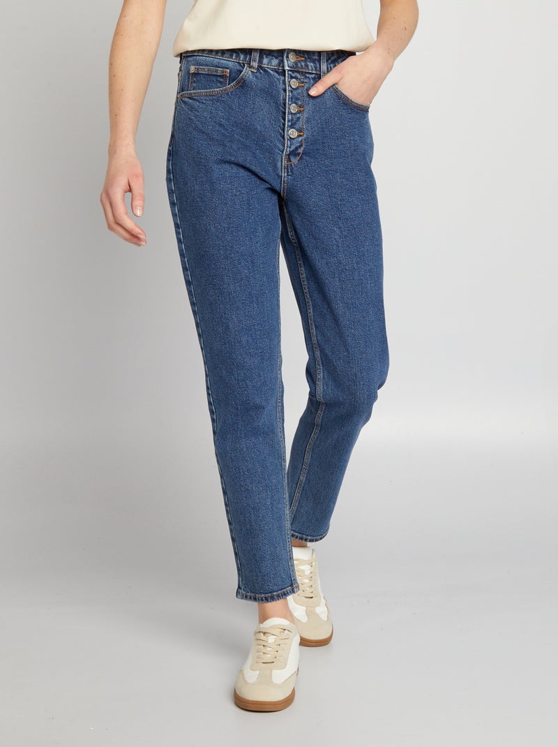 Jeans mom a vita molto alta - L30 BLU - Kiabi