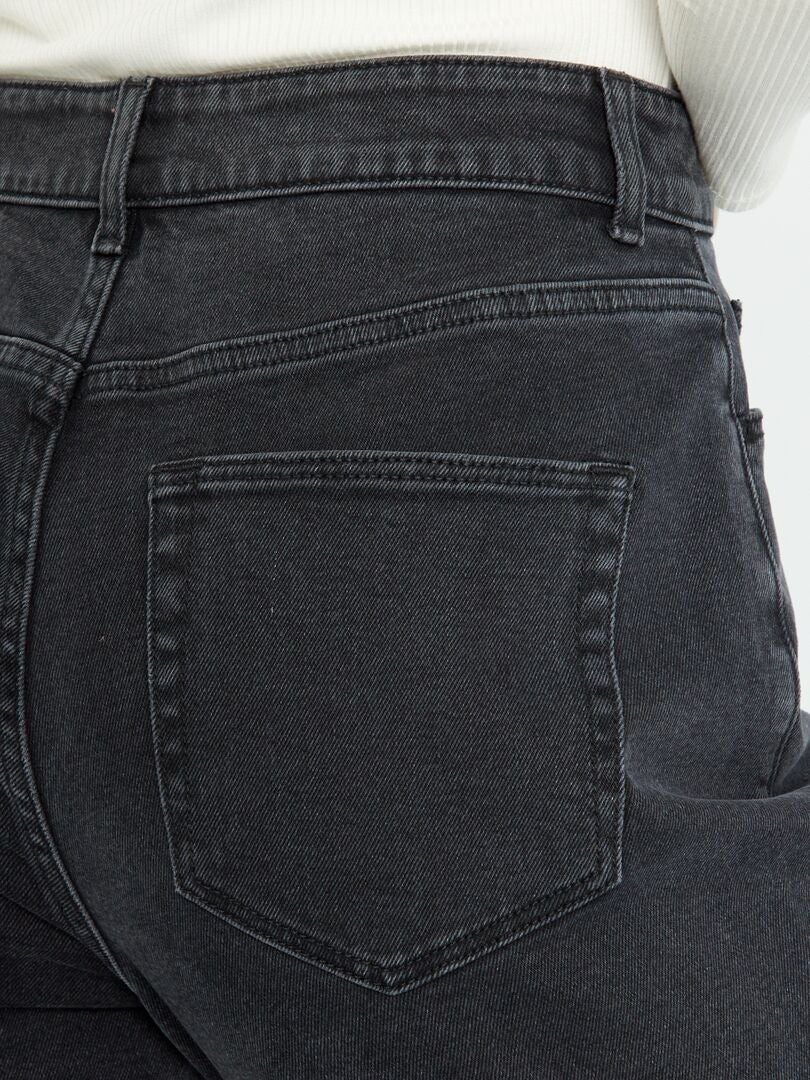 Jeans mom a vita molto alta - L30 NERO - Kiabi