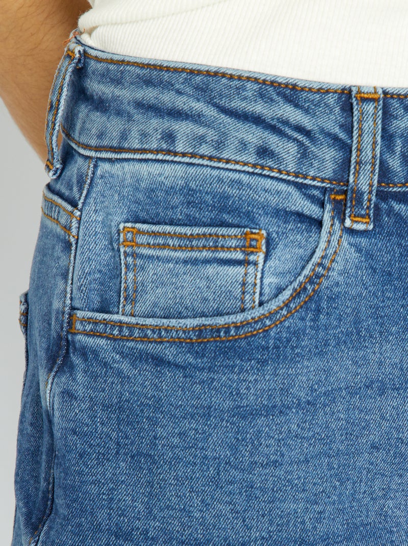 Jeans mom a vita molto alta - L32 BLU - Kiabi