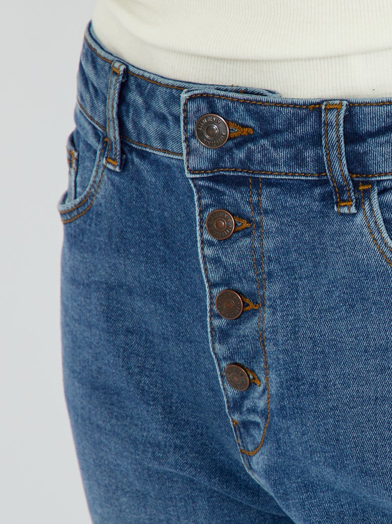 Jeans mom a vita molto alta - L32 BLU - Kiabi