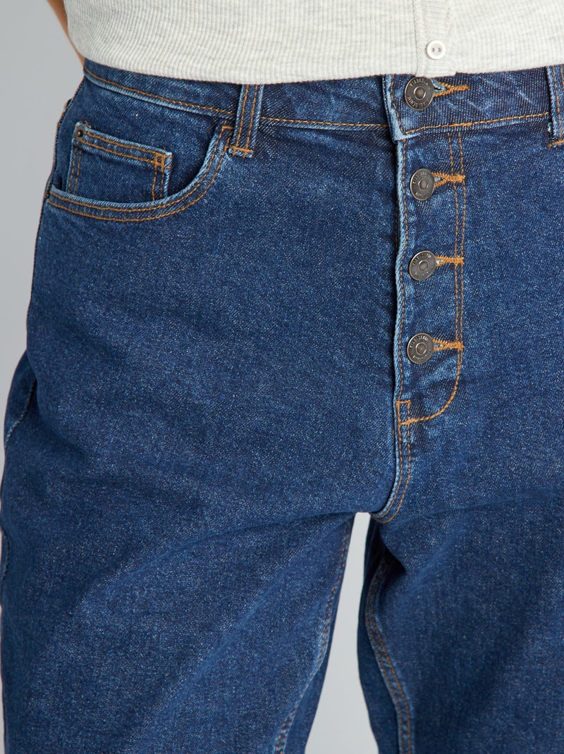 Jeans mom a vita molto alta - L34 BLU - Kiabi