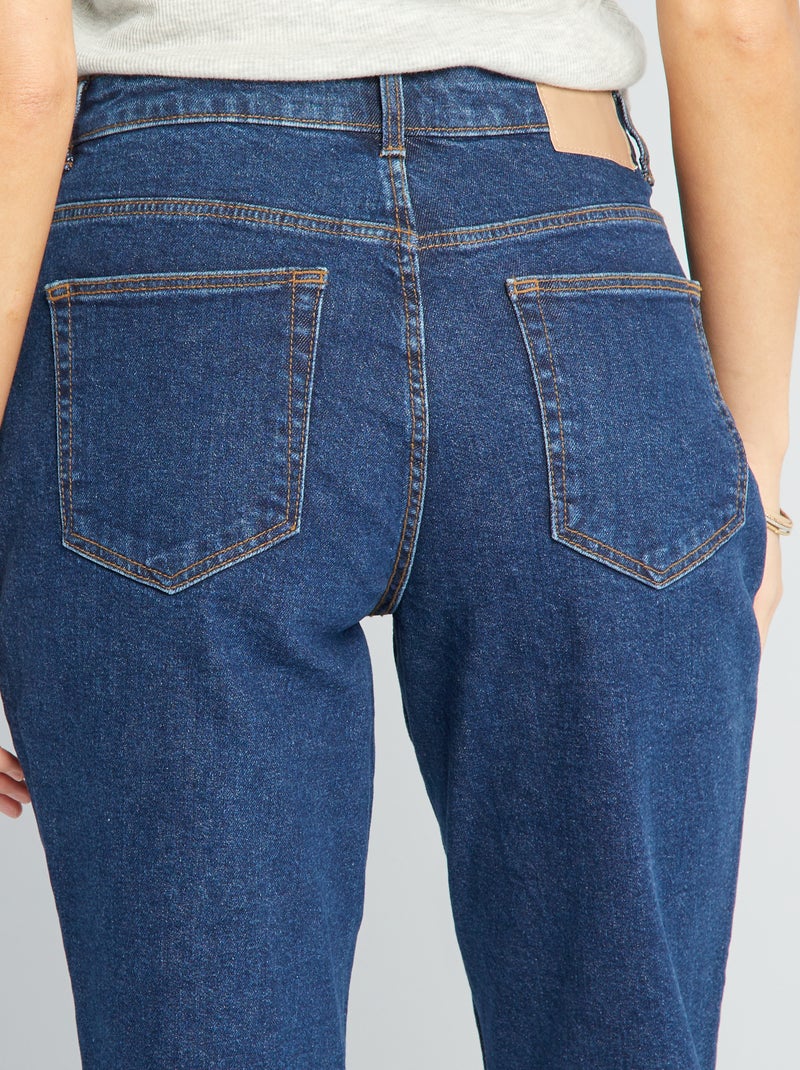 Jeans mom a vita molto alta - L34 BLU - Kiabi