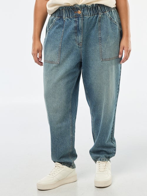 Jeans mom con elastico in vita - Kiabi