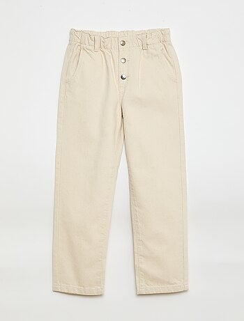 Jeans mom con tasche a forma di cuore