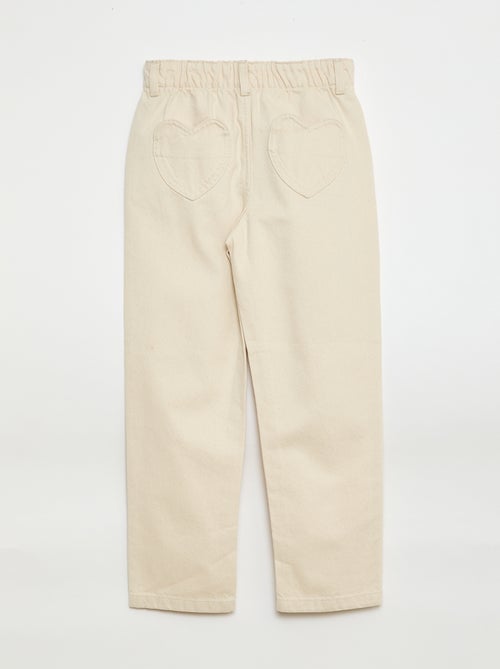 Jeans mom con tasche a forma di cuore - Kiabi