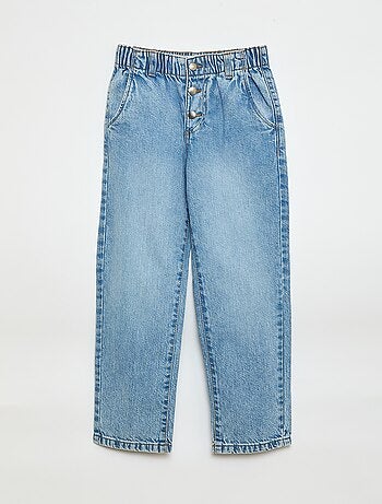 Jeans mom con tasche a forma di cuore