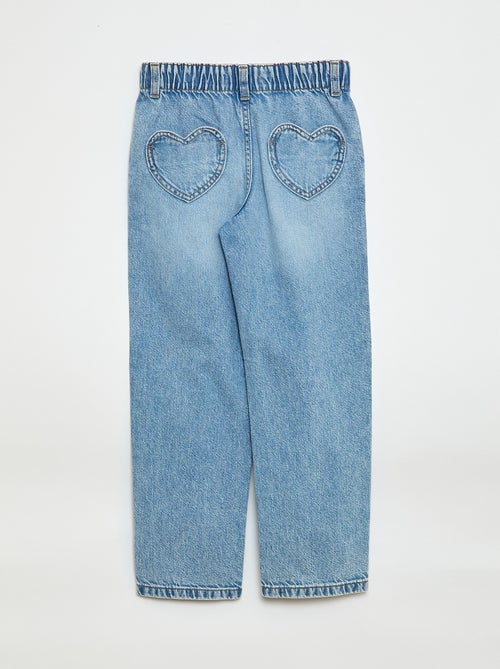 Jeans mom con tasche a forma di cuore - Kiabi