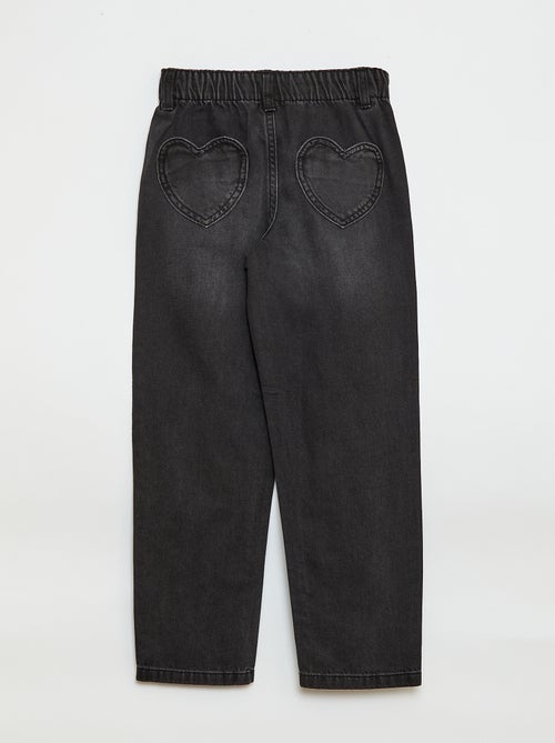 Jeans mom con tasche a forma di cuore - Kiabi
