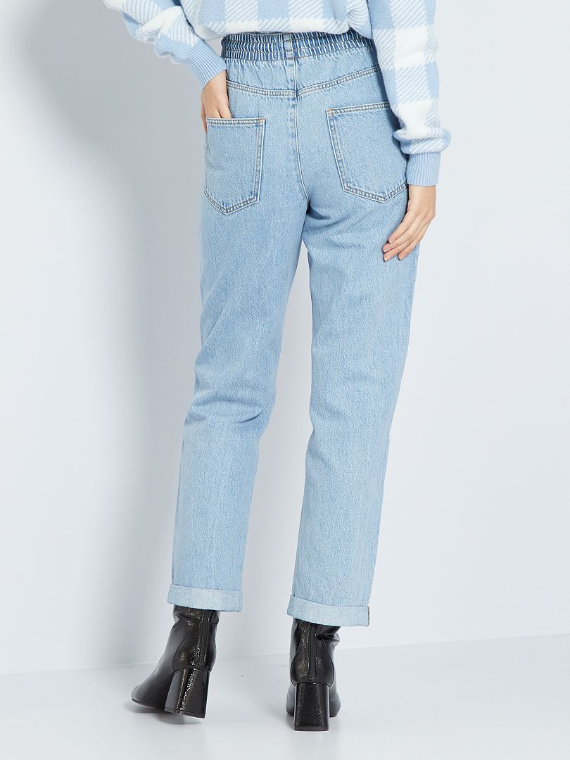 Jeans mom con vita elasticizzata BLU Kiabi 18.00€