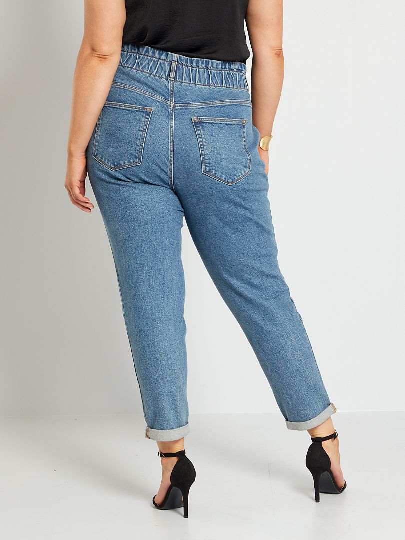 Jeans mom con vita elasticizzata BLU Kiabi 22.00€