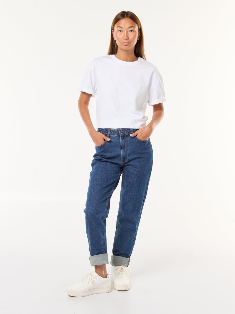 Jeans mom fit 5 tasche L34 Blu - Kiabi