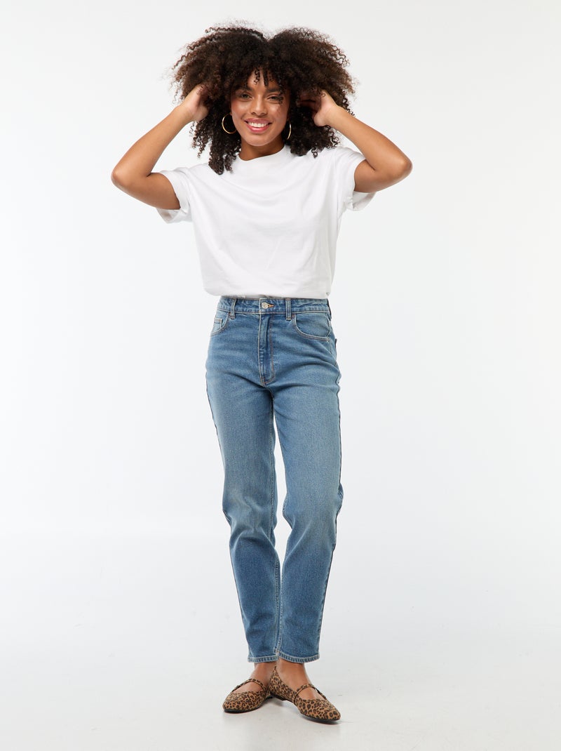 Jeans mom fit 5 tasche L34 Blu - Kiabi