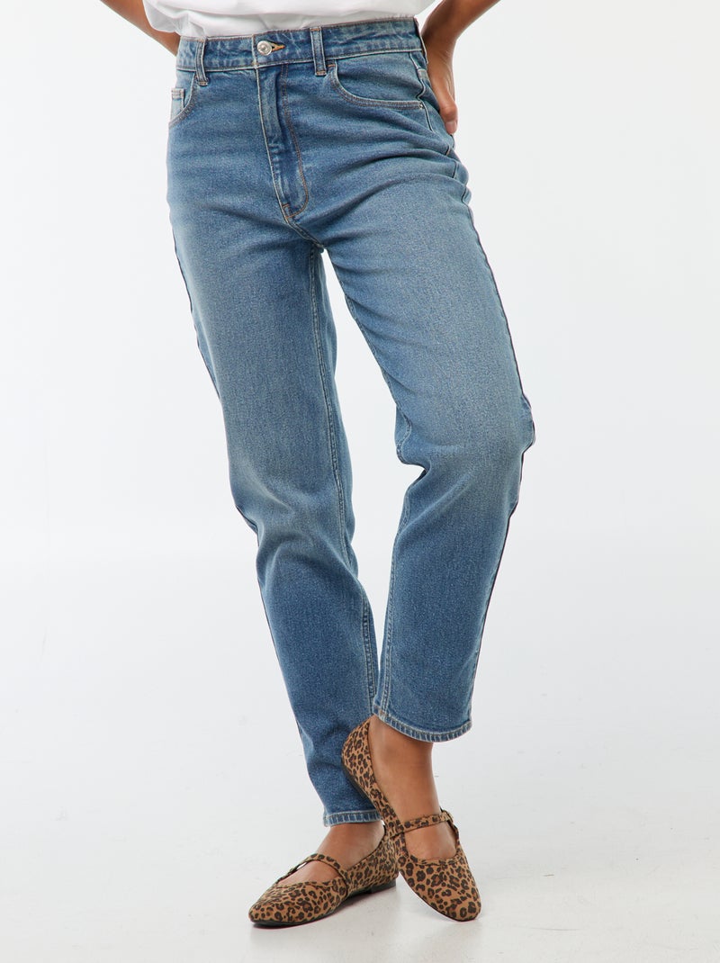Jeans mom fit 5 tasche L34 Blu - Kiabi