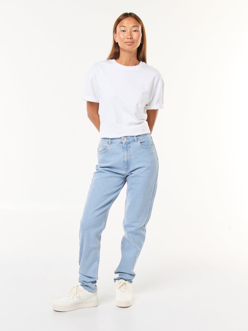 Jeans mom fit 5 tasche L34 Blu - Kiabi