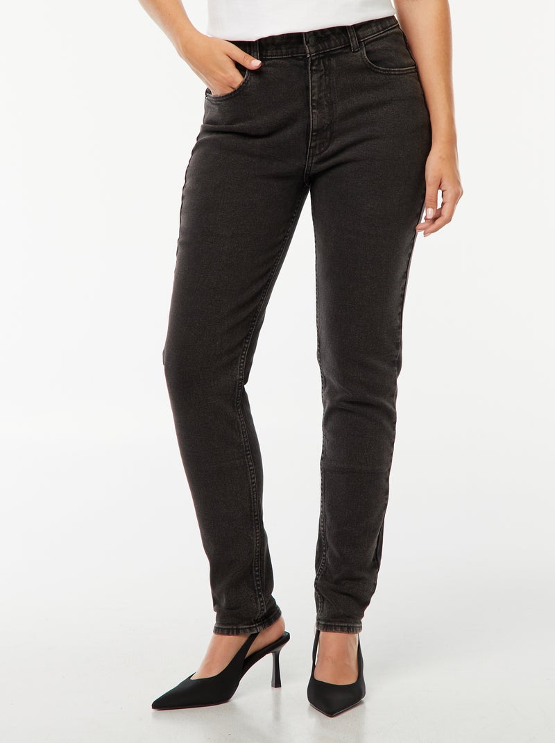 Jeans mom fit 5 tasche L34 Nero - Kiabi