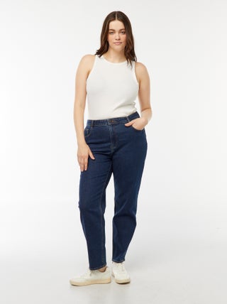 Jeans mom fit a vita alta - L28