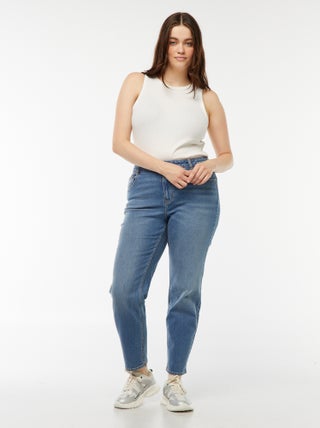 Jeans mom fit a vita alta - L28