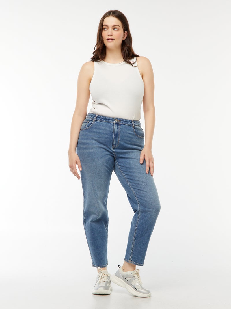Jeans mom fit a vita alta - L30 Blu - Kiabi