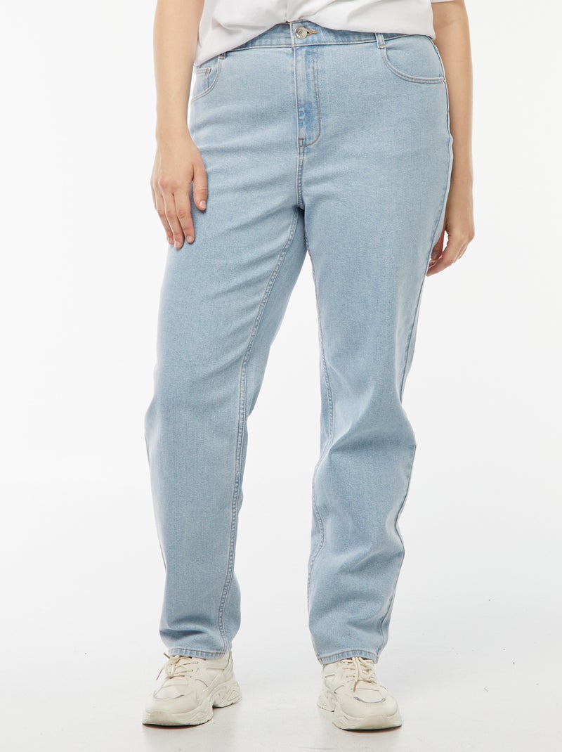 Jeans mom fit a vita alta - L30 Blu - Kiabi