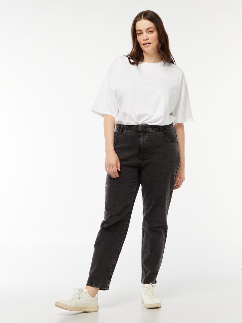 Jeans mom fit a vita alta - L30 Nero - Kiabi
