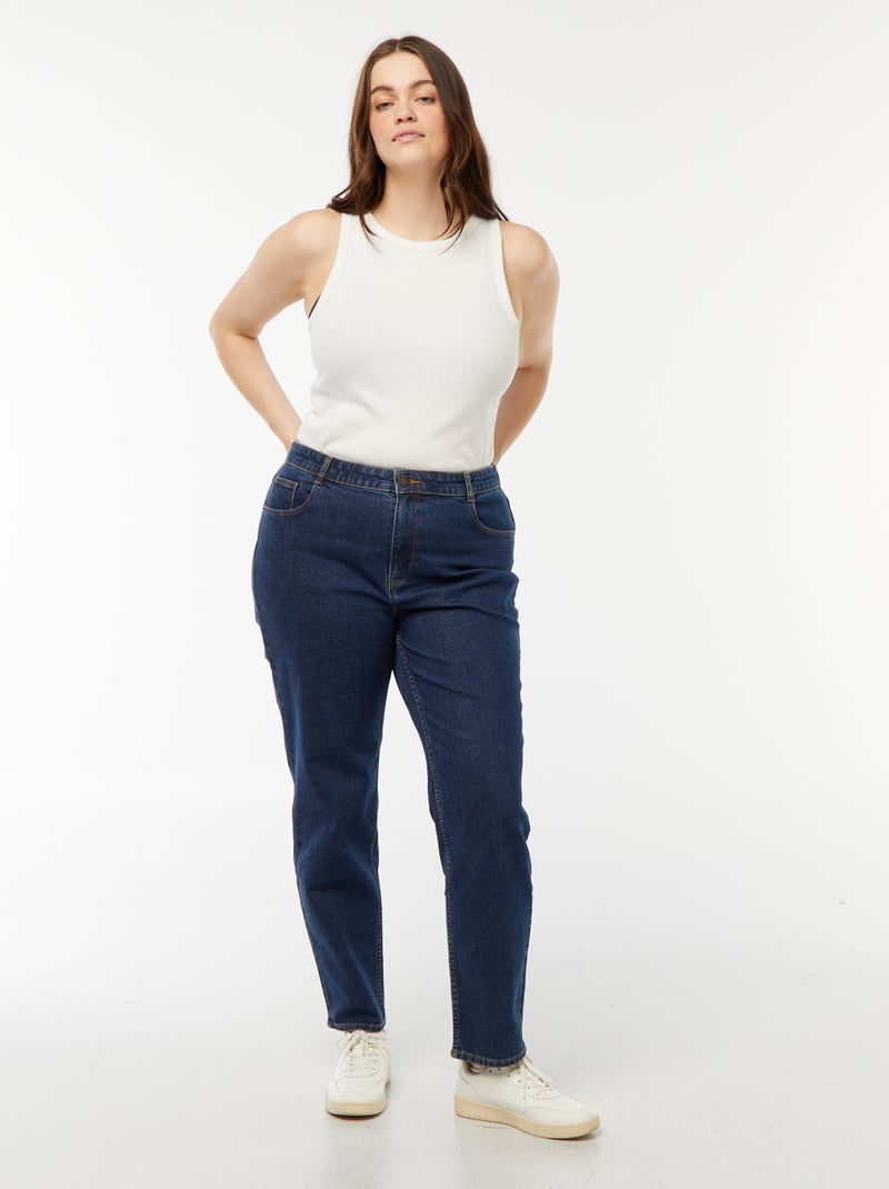 Jeans mom fit a vita alta - L34 Blu - Kiabi