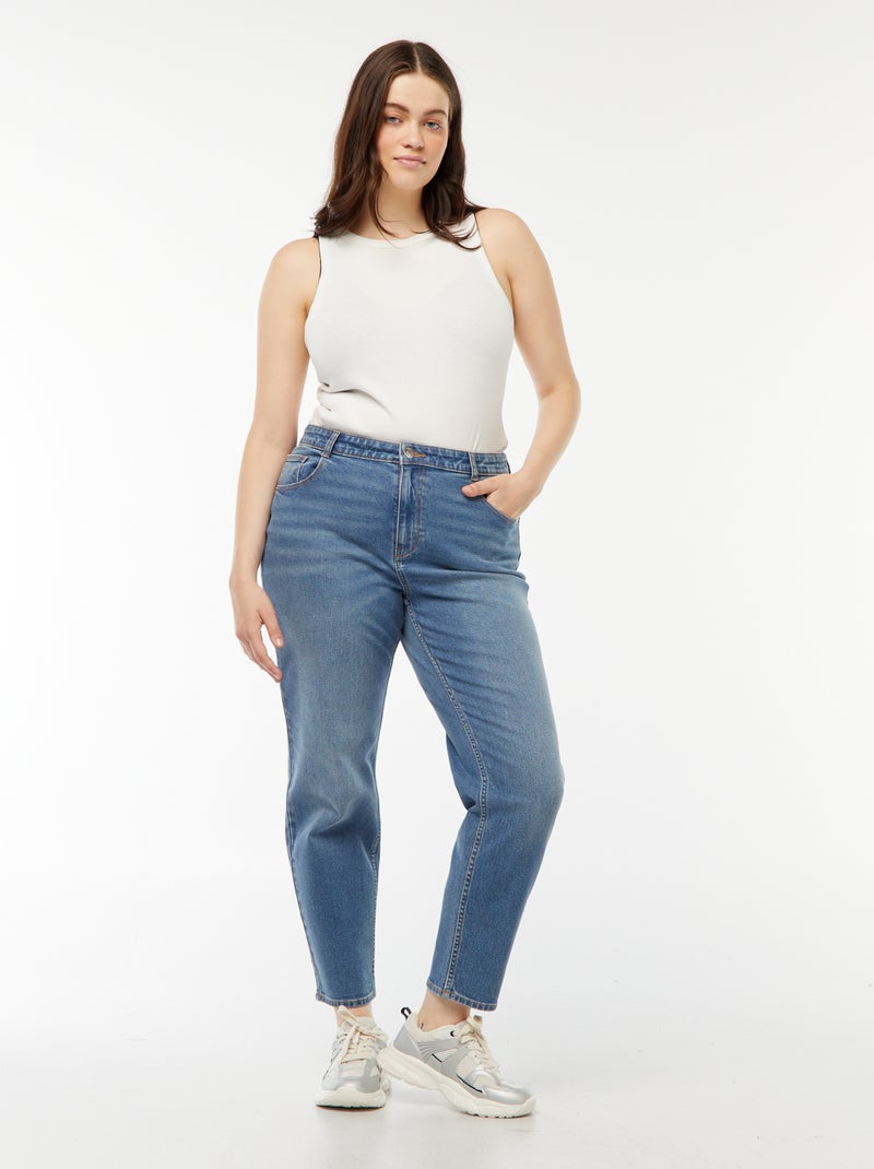 Jeans mom fit a vita alta - L34 Blu - Kiabi