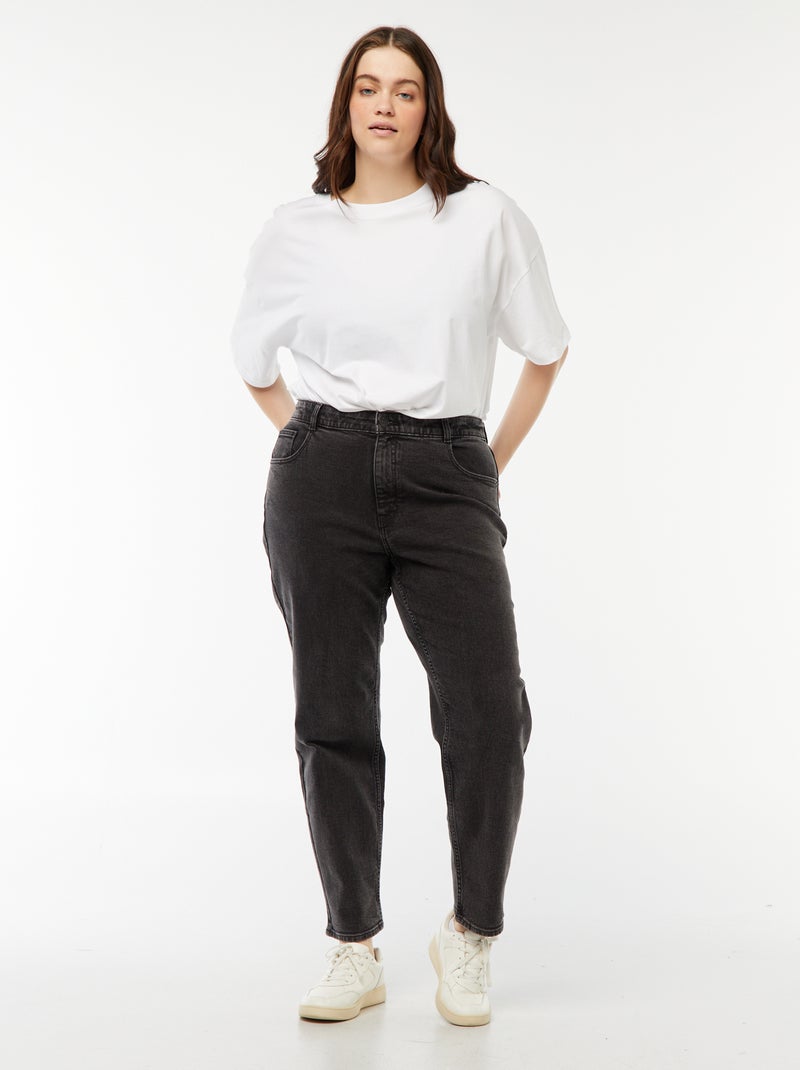 Jeans mom fit a vita alta - L34 Nero - Kiabi