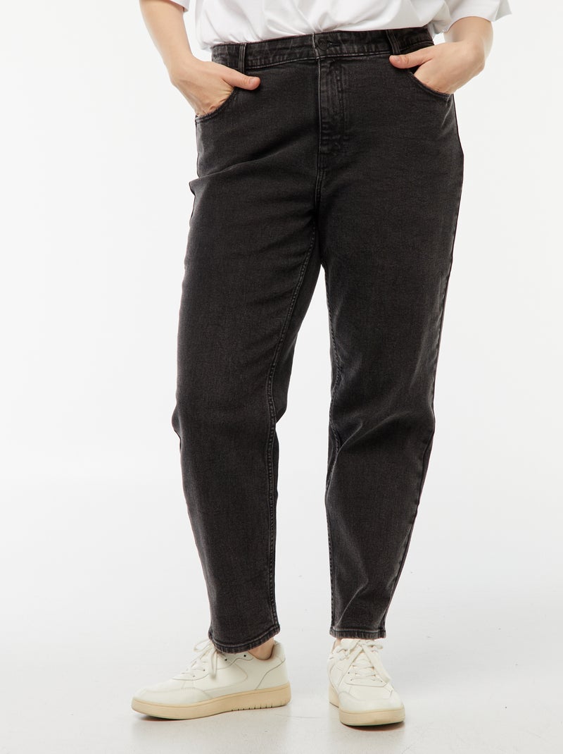 Jeans mom fit a vita alta - L34 Nero - Kiabi