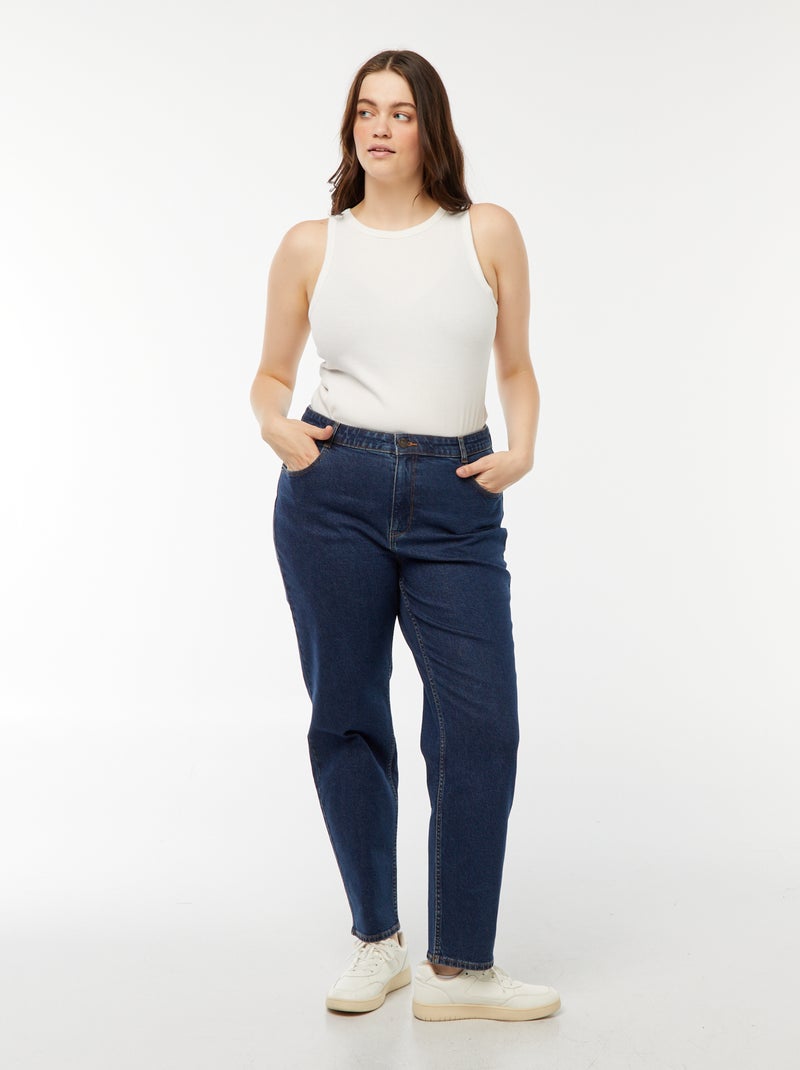 Jeans mom fit a vita alta 5 tasche - L32 Blu - Kiabi