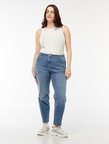 Jeans mom fit a vita alta 5 tasche - L32