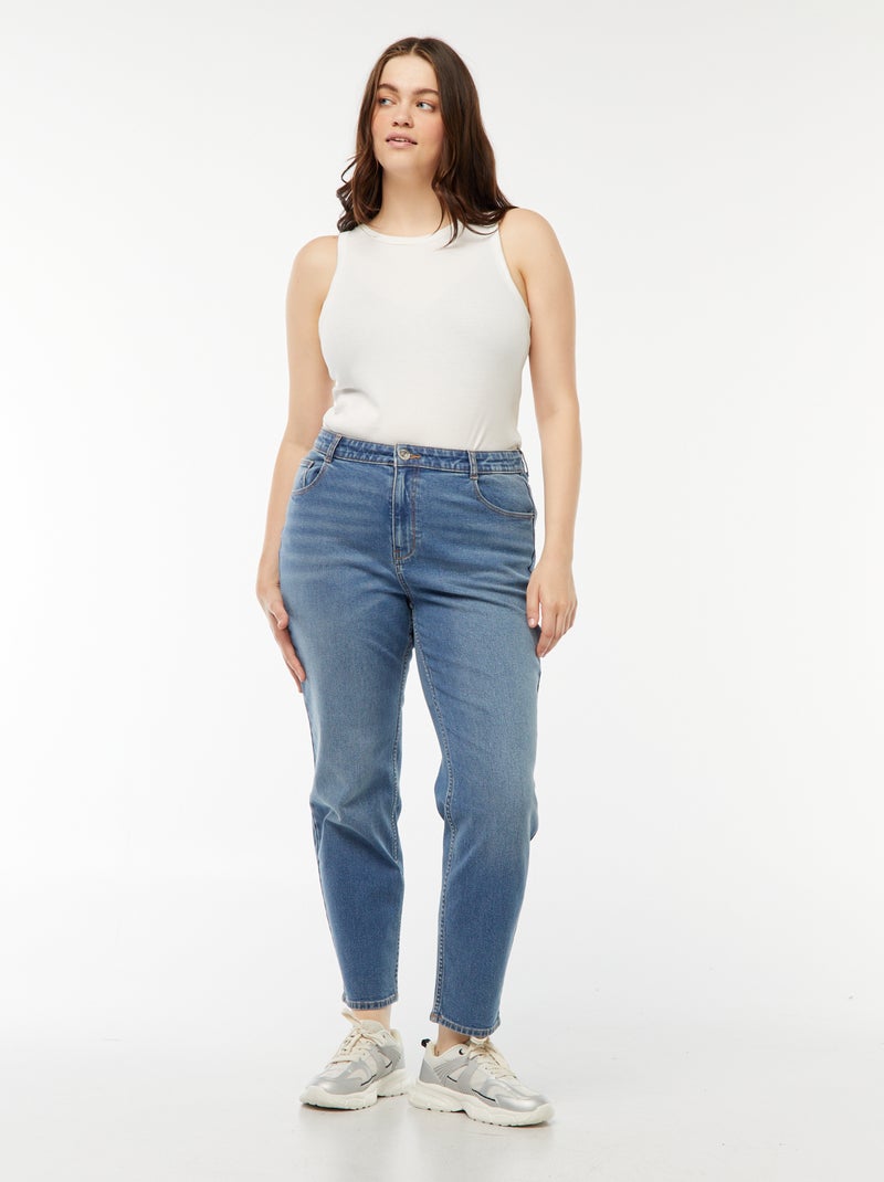Jeans mom fit a vita alta 5 tasche - L32 Blu - Kiabi