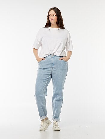 Jeans mom fit a vita alta 5 tasche - L32