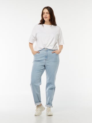 Jeans mom fit a vita alta 5 tasche - L32
