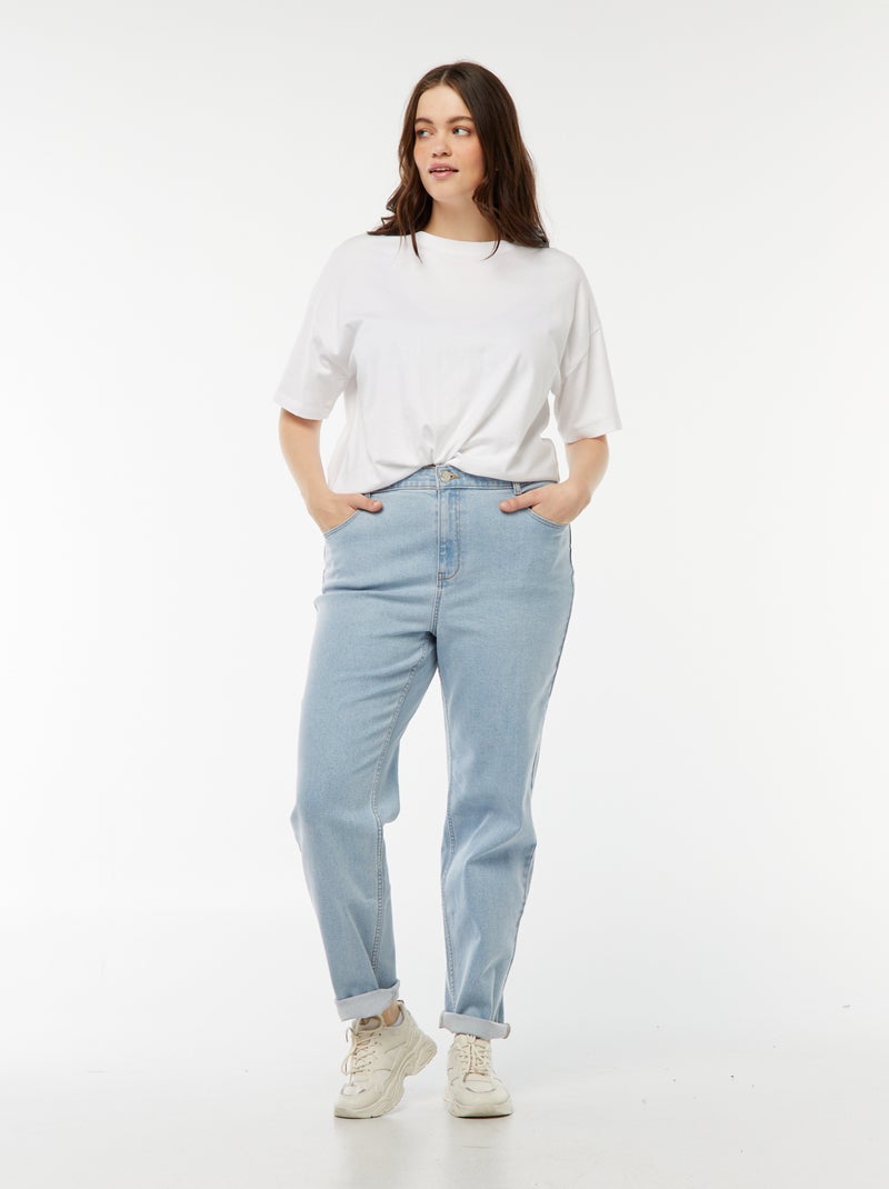 Jeans mom fit a vita alta 5 tasche - L32 Blu - Kiabi