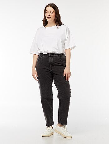 Jeans mom fit a vita alta 5 tasche - L32