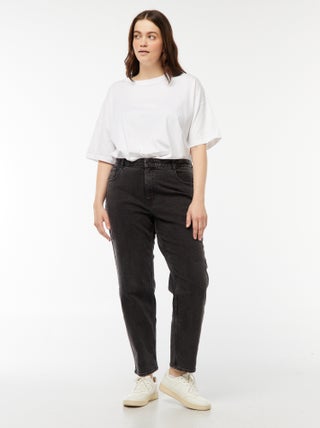 Jeans mom fit a vita alta 5 tasche - L32
