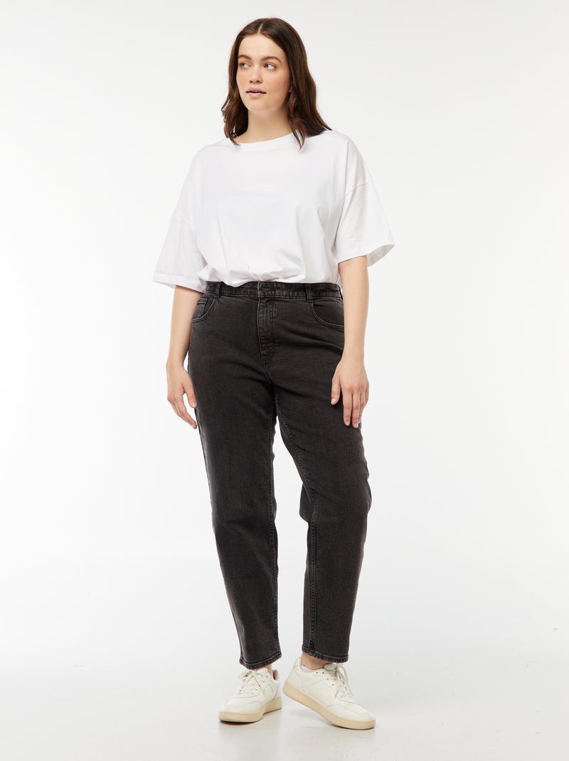 Jeans mom fit a vita alta 5 tasche - L32 Nero - Kiabi