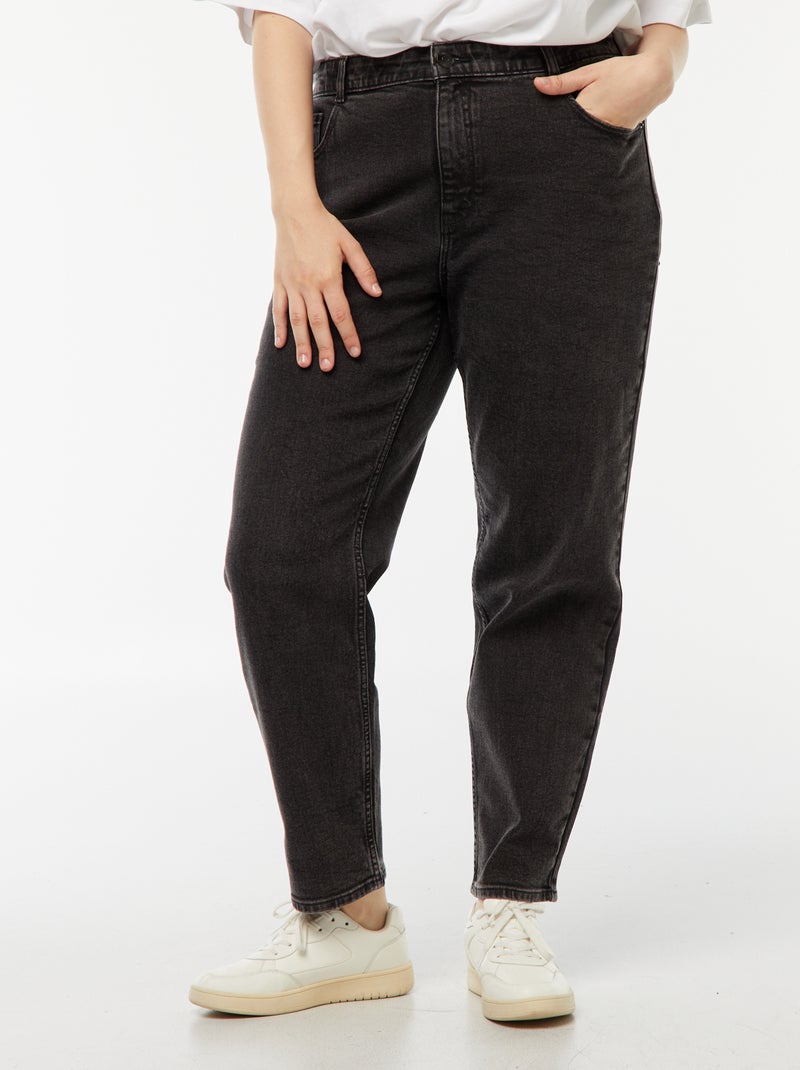 Jeans mom fit a vita alta 5 tasche - L32 Nero - Kiabi