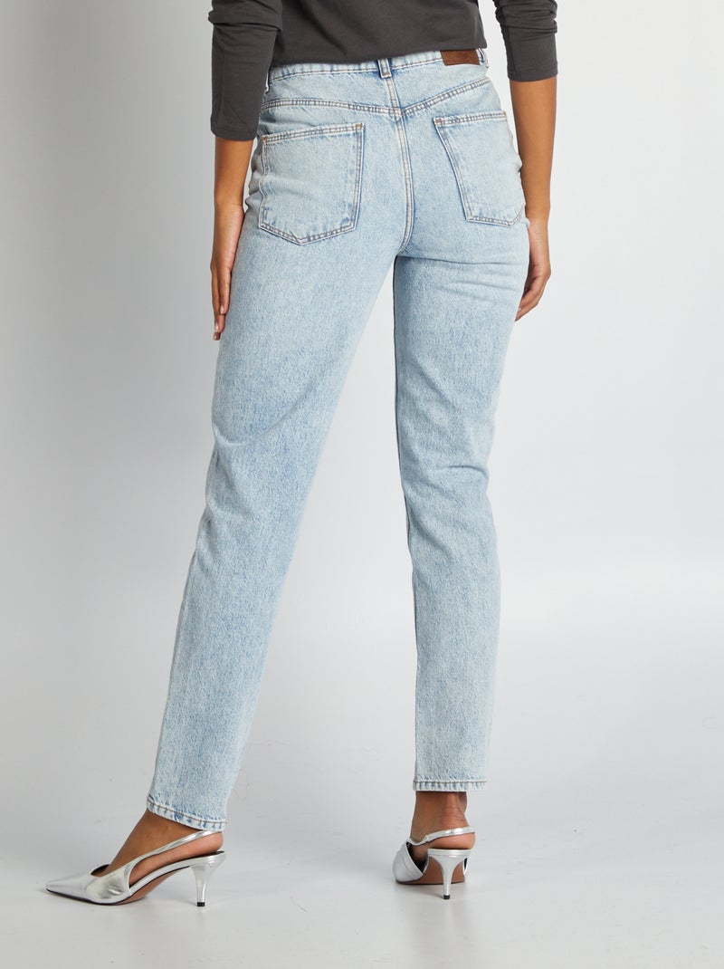 Jeans mom fit a vita alta BLU - Kiabi