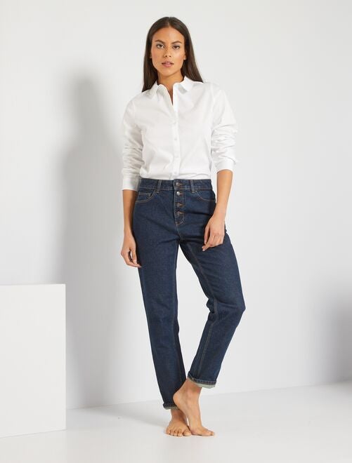 Jeans mom fit a vita alta L26 - BLU - Kiabi - 18.00€