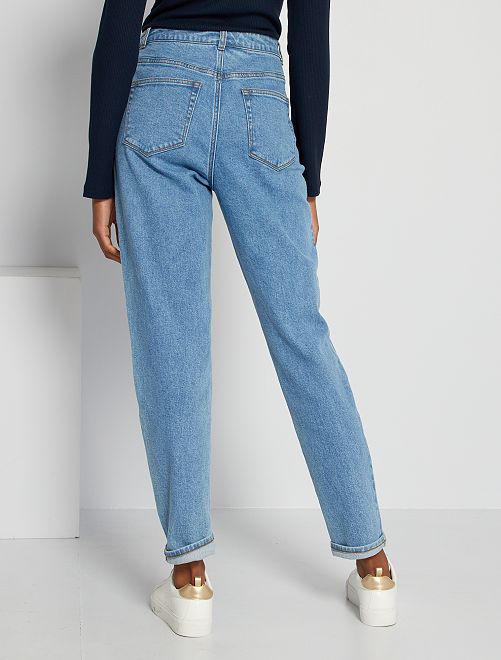 Jeans mom fit a vita alta L28 - BLU - Kiabi - 15.00€