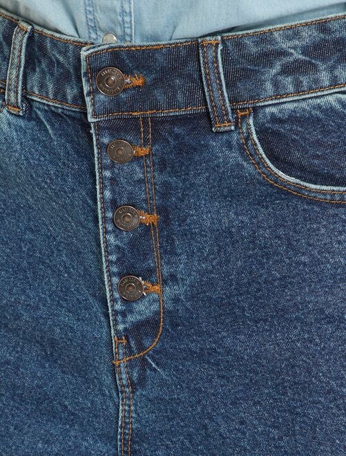 Jeans mom fit a vita alta L34 - BLU - Kiabi - 18.00€
