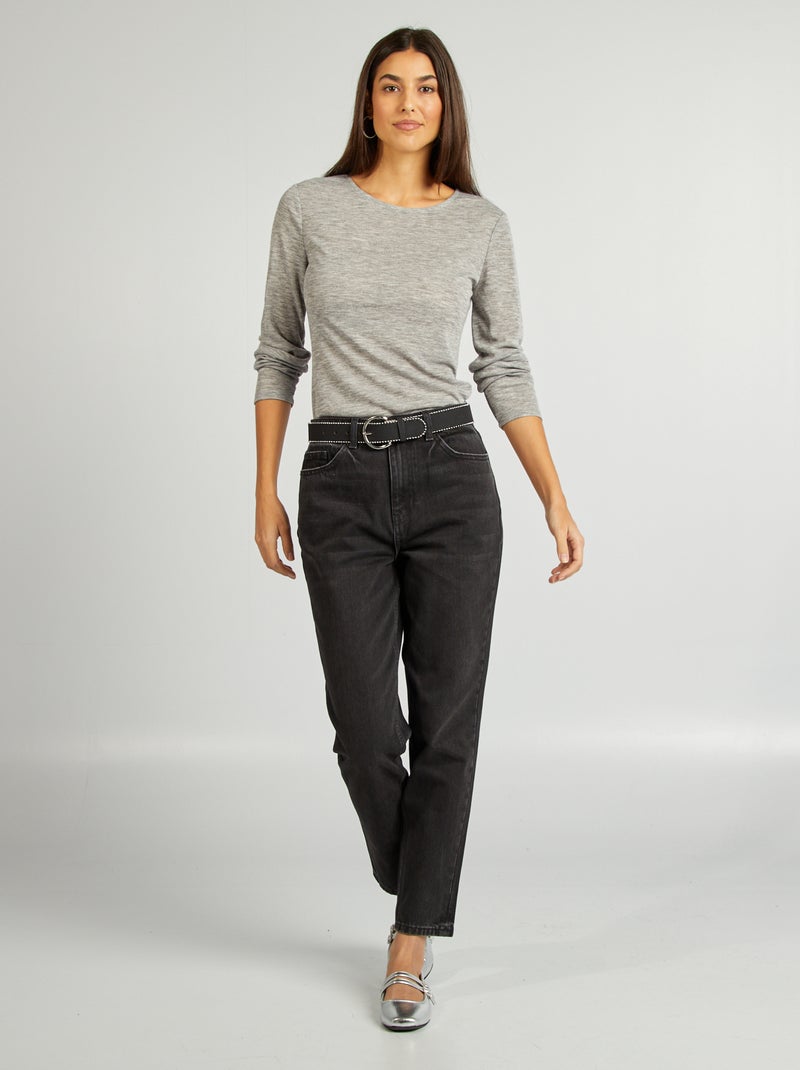 Jeans mom fit GRIGIO - Kiabi