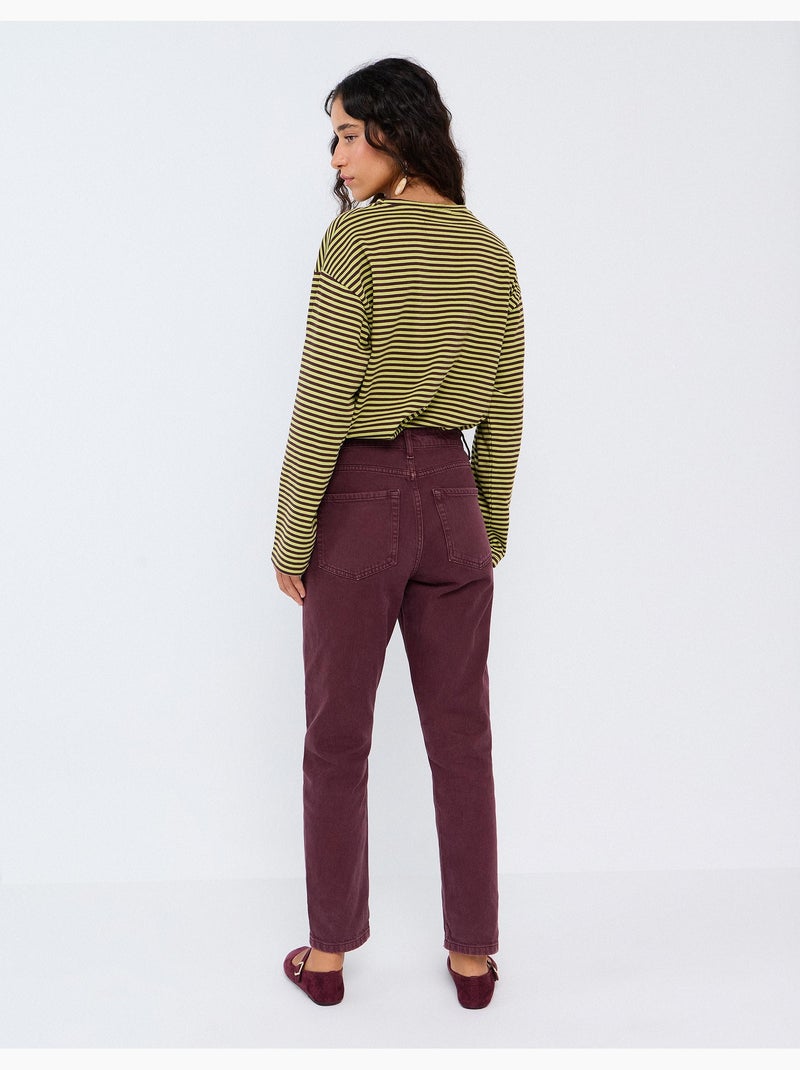 Jeans mom fit, mo fashion Marrone - Kiabi