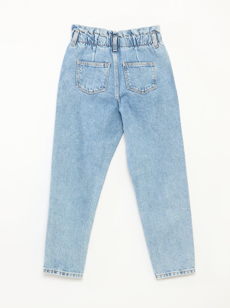 Jeans mom paperbag BLU - Kiabi