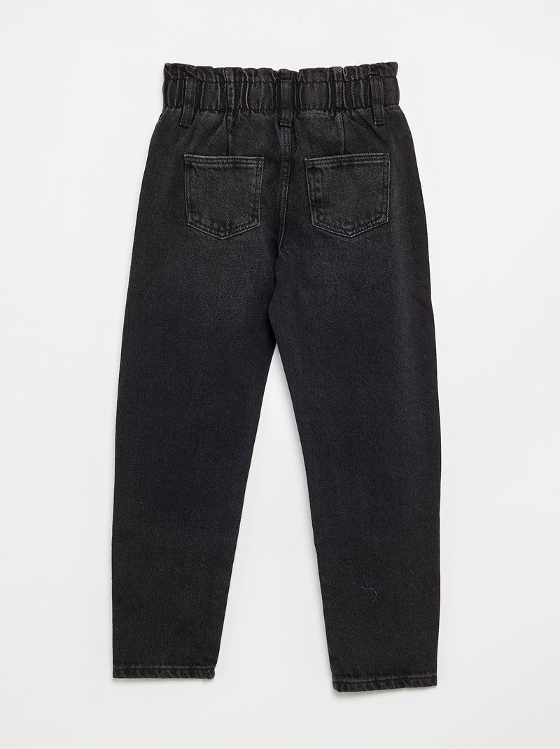 Jeans mom paperbag Nero - Kiabi