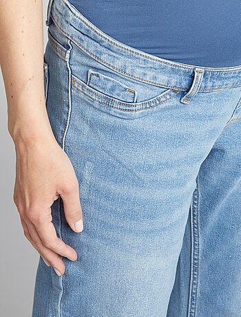 Jeans mom premaman con abrasioni